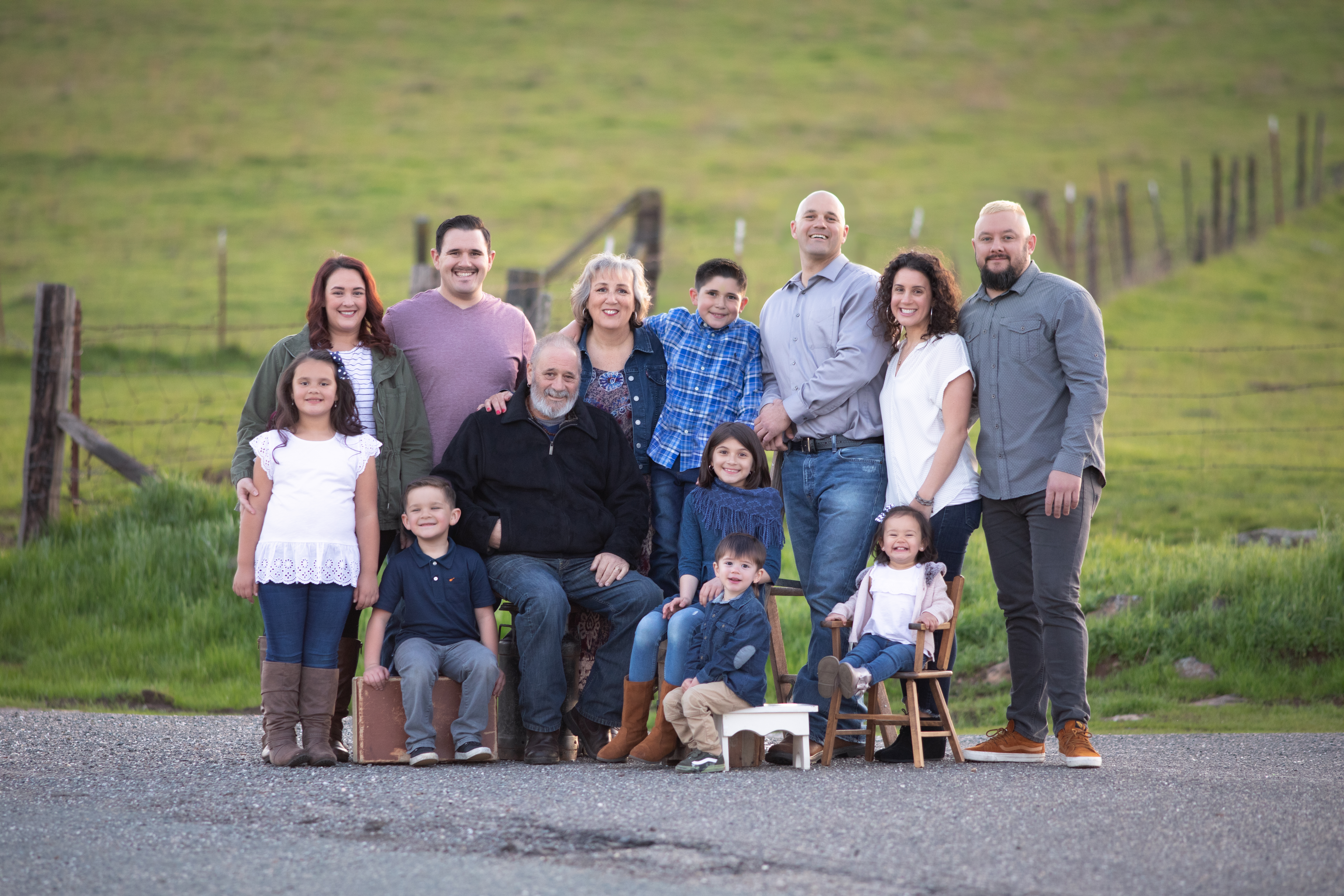 a large family portrait session in amador county, California by Relish Photography